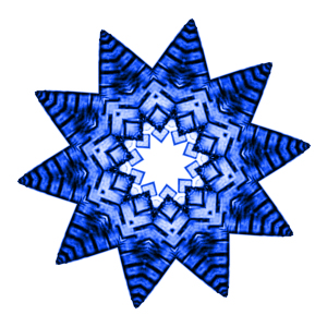toile bleue - Blue star