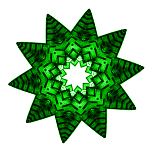 toile verte - Green star