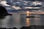Coucher de soleil sur l'île au massacre